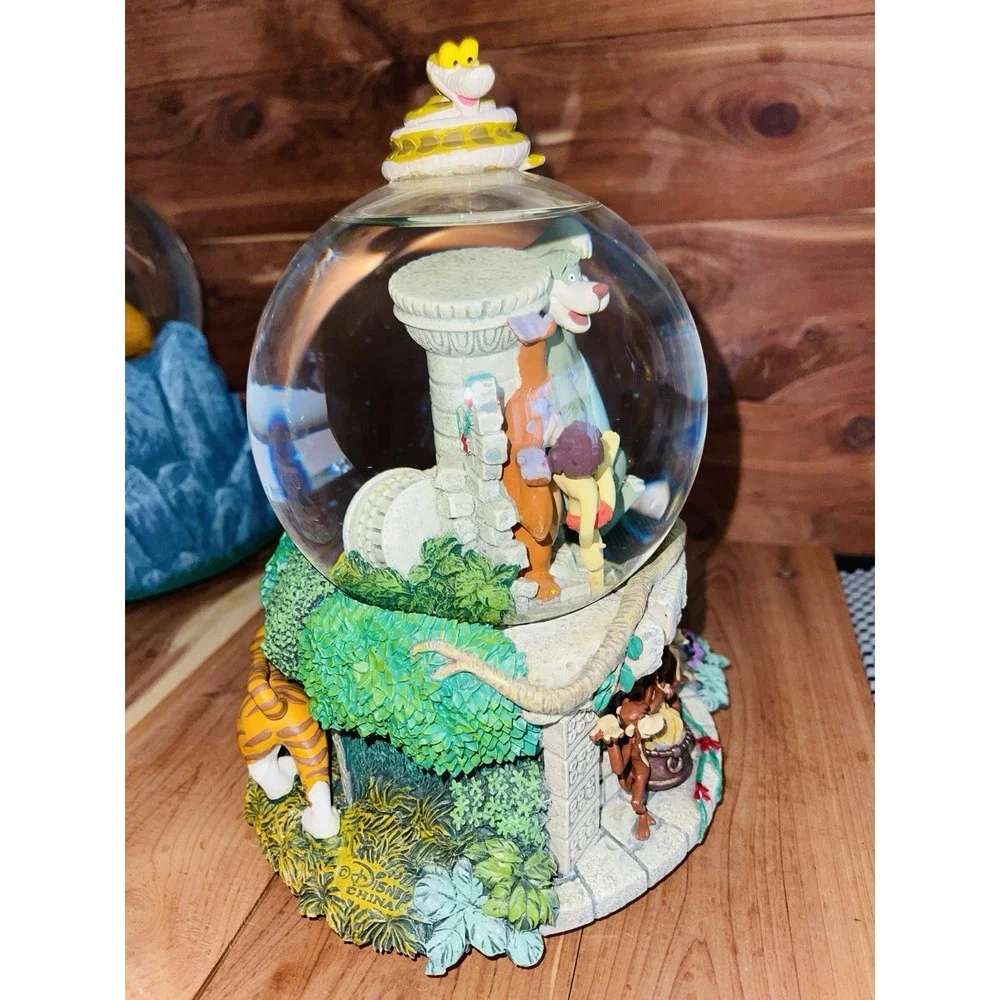 Vtg 90's Disney The Jungle Book Collectible Musical Snow Globe Mowgli Baloo 1537